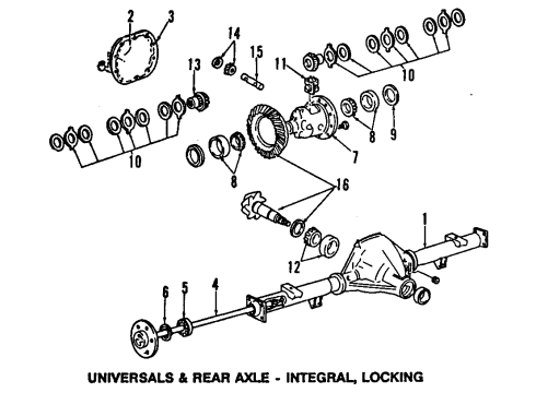 1986 Ford F-150 Wheels Front Hub Seal Diagram for F7TZ-1S175-AA