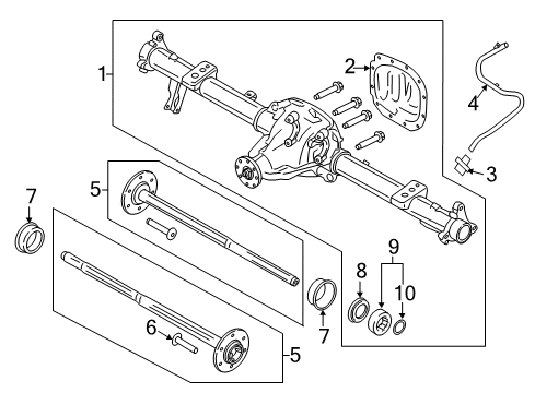 2015 Ford F-150 Rear Axle Outer Seal Diagram for E5TZ-4A332-A