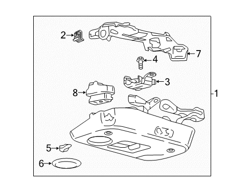 2015 Ford Mustang Overhead Console Indicator Screw Diagram for -W505931-S424