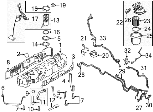 2016 Ford Transit-150 Fuel Supply Lock Ring Diagram for 8G1Z-9C385-A