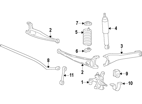 2015 Ford F-250 Super Duty Front Suspension Components, Stabilizer Bar Wheel Bearing Race Diagram for CC3Z-1217-A