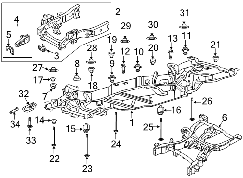 2019 Lincoln Navigator Frame & Components Tow Hook Nut Diagram for -W712330-S441