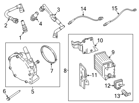 2017 Ford Expedition Emission Components Vacuum Pump Gasket Diagram for DL3Z-2A572-A