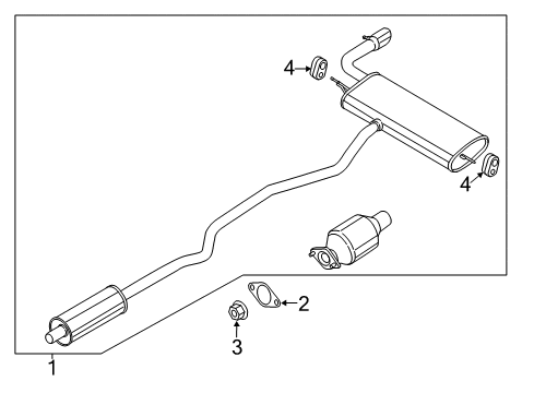 2015 Ford Fusion Exhaust Components Muffler & Pipe Diagram for DS7Z-5230-K