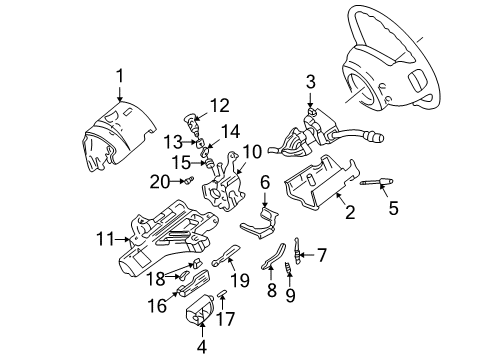 2000 Ford Explorer Ignition Lock Ignition Lock Cylinder Diagram for F87Z-7822050-BA