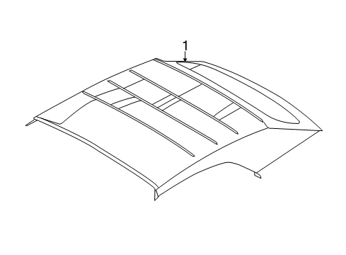 2019 Ford Mustang Interior Trim - Convertible Top Headliner Diagram for FR3Z-7651916-AB