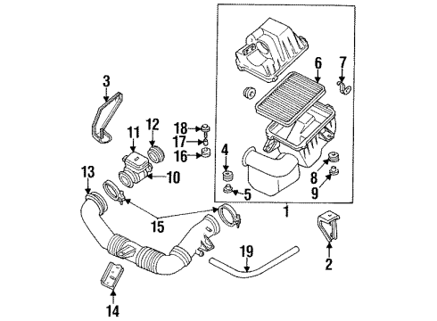 1996 Ford Aspire Powertrain Control Coolant Temperature Sensor Diagram for F4BZ12A648A