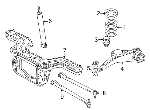 2006 Ford Escape Rear Suspension Spring Diagram for 5L8Z-5560-CA