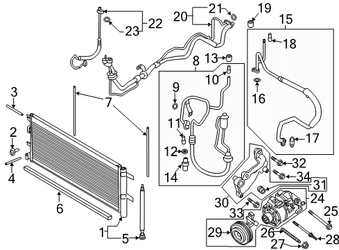 2019 Lincoln Continental Switches & Sensors Condenser Stud Diagram for -W716064-S439