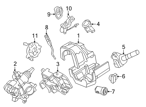 2013 Ford Expedition Switches Shift Lever Diagram for 9L1Z-7210-BA