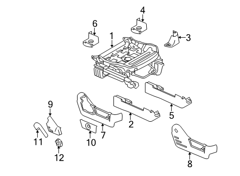 2009 Ford F-150 Tracks & Components Valance Diagram for 9L3Z-1562187-GA