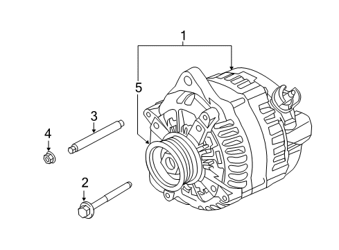 2016 Lincoln MKZ Alternator Alternator Diagram for G2GZ-10346-F