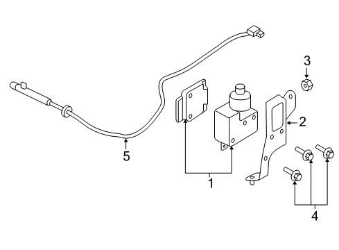 2004 Lincoln Navigator Cruise Control System Actuator Diagram for 2L7Z-9A825-AA