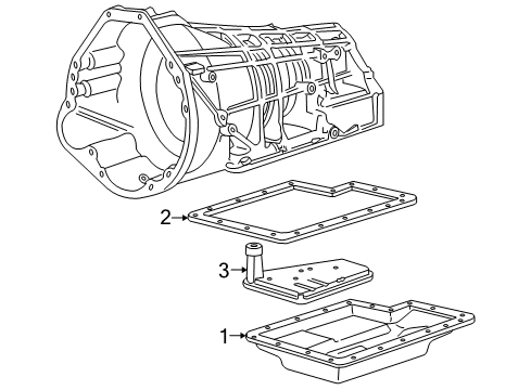 2010 Lincoln Navigator Automatic Transmission Transmission Pan Diagram for 7L7Z-7A194-A