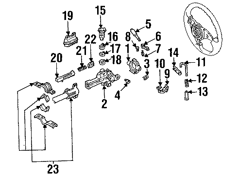 1988 Ford Mustang Housing & Components Cylinder & Keys Diagram for E3DZ-11582-A