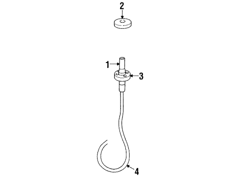 1995 Ford Windstar Antenna & Radio Cable Diagram for F58Z18812A