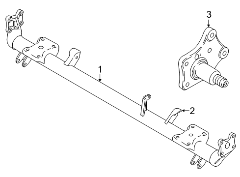 2013 Ford Transit Connect Axle Components - Rear Mount Bracket Diagram for 7T1Z-5L496-A
