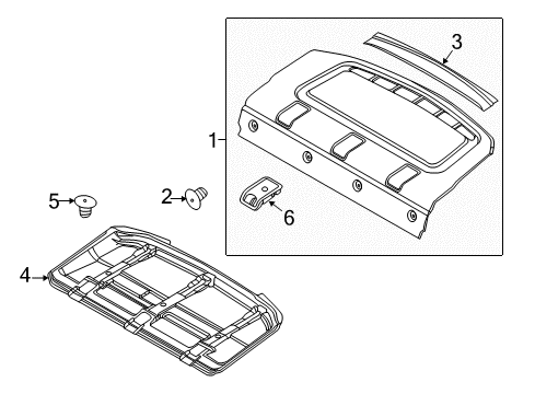 2017 Ford Focus Interior Trim - Rear Body Package Tray Trim Diagram for DM5Z-5446668-BF