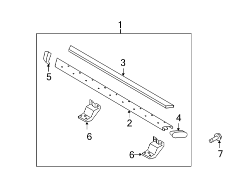 2007 Ford F-150 Running Board Step Assembly Diagram for 7L3Z-16451-CA