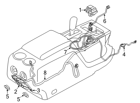 2011 Ford F-150 Front Console Wire Harness Diagram for AL3Z-14A318-B