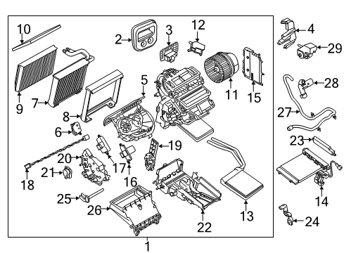 2014 Ford Transit Connect Auxiliary Heater & A/C Heater & AC Control Diagram for DT1Z-19980-Q
