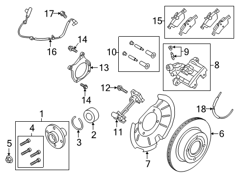 2020 Ford EcoSport Rear Brakes Rear Pads Diagram for GN1Z-2200-E
