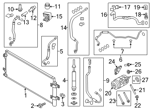 2012 Ford Edge Air Conditioner Expansion Valve Diagram for CT4Z-19849-A