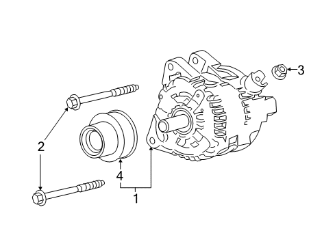 2017 Ford Fiesta Alternator Alternator Diagram for CV6Z-10346-D