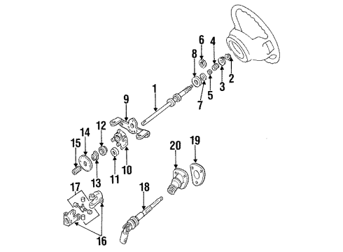 1998 Mercury Villager Shaft & Internal Components Upper Shaft Diagram for F6XZ3524CE