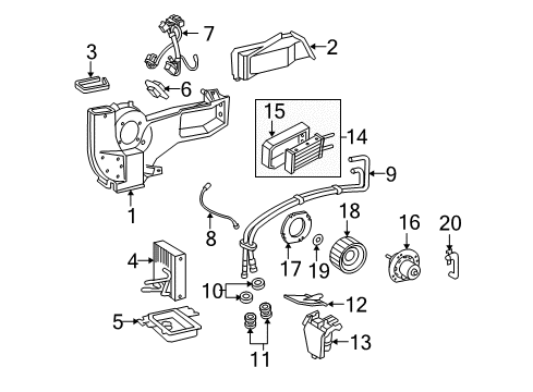 2009 Ford E-250 Auxiliary Heater & A/C Blower Motor Switch Diagram for F2UZ-19986-B
