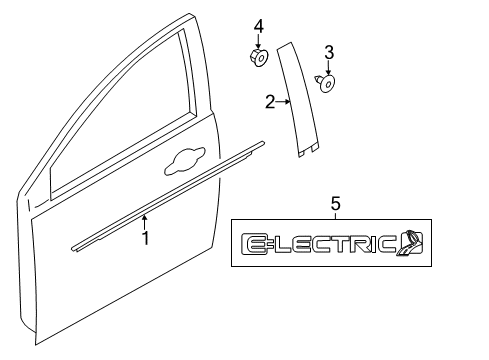 2017 Ford Focus Exterior Trim - Front Door Belt Weatherstrip Diagram for BM5Z-5821453-B