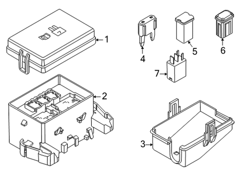 2021 Ford F-150 Fuse & Relay Lower Cover Diagram for 5L3Z-14A003-E