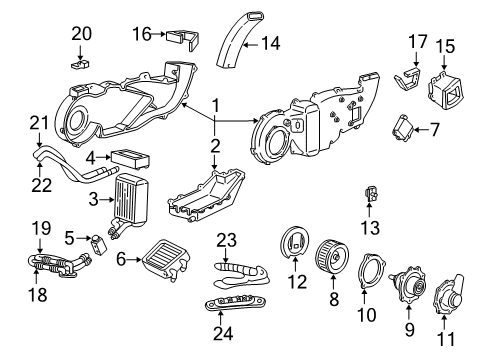 1997 Ford Expedition Auxiliary Heater & A/C Control Diagram for F75Z-19C733-CE