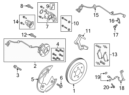 2019 Ford Expedition Parking Brake Amplifier Screw Diagram for -W505253-S450L