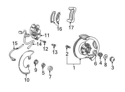 2002 Ford Explorer Sport Trac Anti-Lock Brakes ABS Control Unit Diagram for 1L5Z-2B373-BC