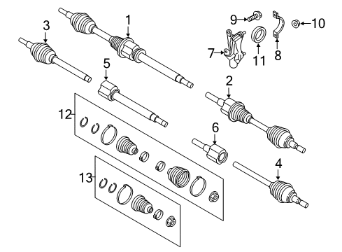 2018 Ford Focus Drive Axles - Front Axle Assembly Diagram for EV6Z-3B437-C