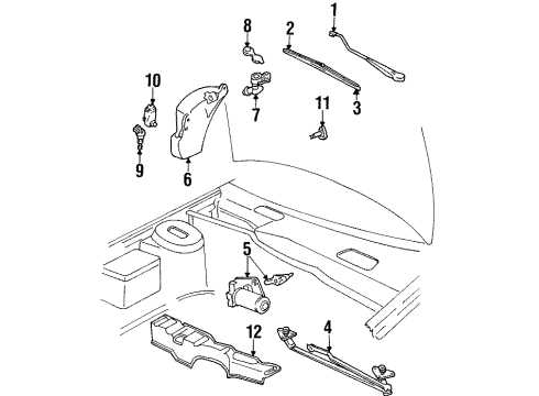 1995 Lincoln Continental Wiper & Washer Components Washer Reservoir Diagram for F8OZ-17618-BA