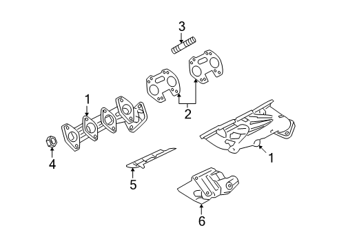 2013 Lincoln Navigator Exhaust Manifold Manifold Stud Diagram for -W703902-S403