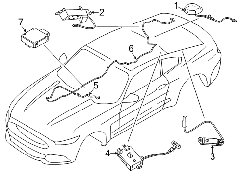 2016 Ford Mustang Antenna & Radio Isolator Diagram for CP9Z-18K891-A