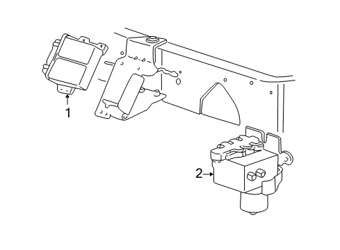1996 Ford E-350 Econoline Anti-Lock Brakes ABS Control Unit Diagram for F8UZ-2C286-ARM