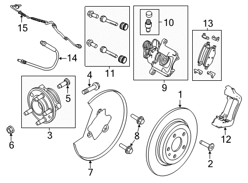 2013 Ford Explorer Brake Components Brake Hose Diagram for BB5Z-2282-A