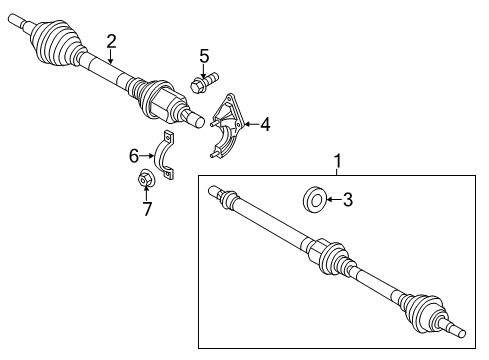 2012 Ford Focus Drive Axles - Front Axle Assembly Diagram for FV6Z-3B436-S