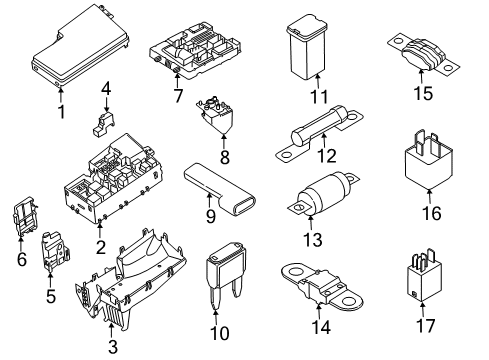 2014 Ford C-Max Fuse & Relay Fuse Holder Diagram for AV6Z-14A034-A