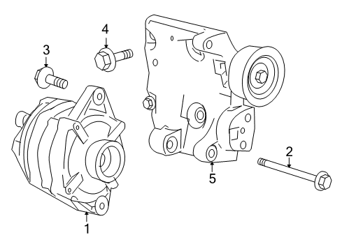 2003 Ford Thunderbird Alternator Alternator Diagram for 6W4Z-10346-AA