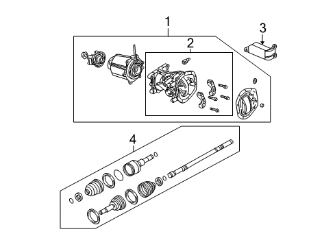 2007 Ford Escape Axle & Differential - Rear Differential Assembly Diagram for 5L8Z-4026-AA