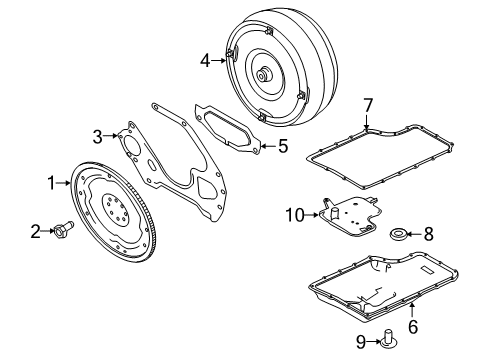 2011 Ford F-250 Super Duty Automatic Transmission Cover Diagram for 5C3Z-7986-AA