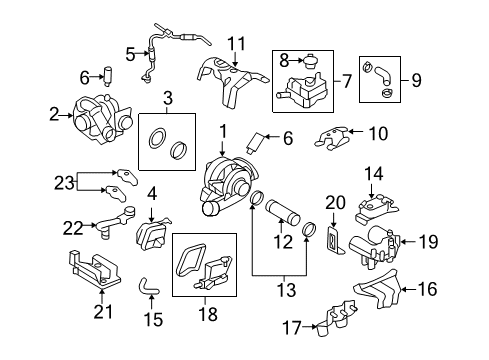 2009 Ford F-250 Super Duty Air Inlet Controls Reservoir Assembly Diagram for 7C3Z-9C248-A