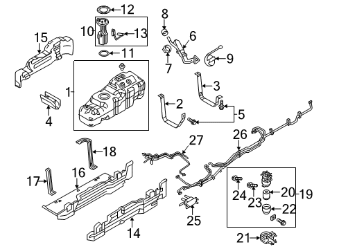 2012 Ford F-350 Super Duty Fuel Supply Filter Element Diagram for BC3Z-9N184-B