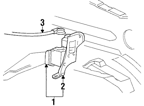 2001 Lincoln Navigator Cruise Control System Actuator Assembly Diagram for XL1Z-9A825-CA
