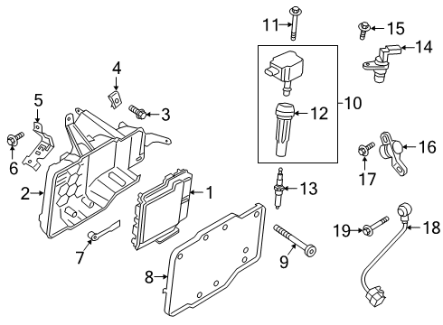 2019 Ford Transit Connect Ignition System Boot Diagram for 9L8Z-12A402-A